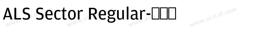ALS Sector Regular字体转换